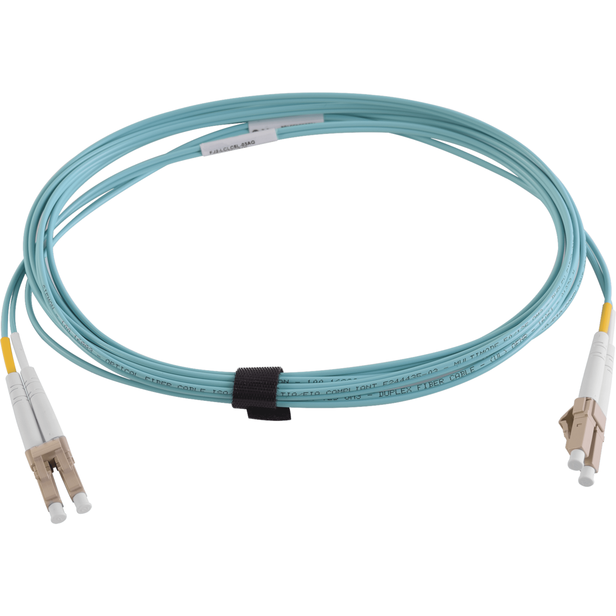 Jumper de Fibra Óptica Multimodo 50/125 XGLO OM3, LC-LC Duplex, OFNR, Color Aqua, 3 Metros (9.84 Pies)