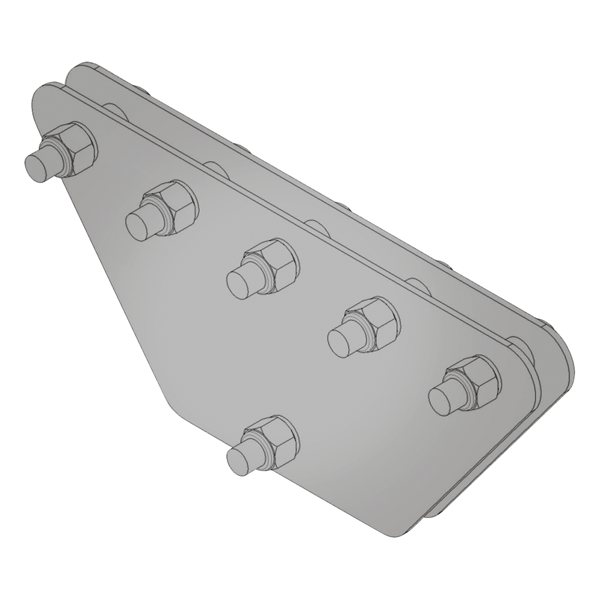 Placas igualadoras con tornillería y separadores, para 5 retenidas. Galvanizado en inmersión (20x20x50 cm). — SYSCOM TOWERS · SKU SP-202050-G