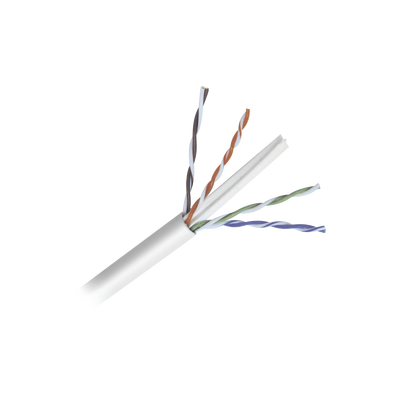 Bobina de Cable de 152 Metros (500 Pies) Cat6+ Calibre 23 Alto Desempeño, Super Flexible, UL, Color Blanco, para Aplicaciones de Video Vigilancia y Redes de Datos