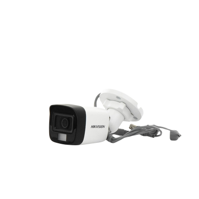 [Dual Light + ColorVu] Bala TURBOHD 2 Megapixel (1080p) / Lente 2.8 mm / 30 mts IR EXIR + 20 mts Luz Blanca / Micrófono Integrado / Gran Angular 101° / Exterior IP67 / 4 Tecnologías