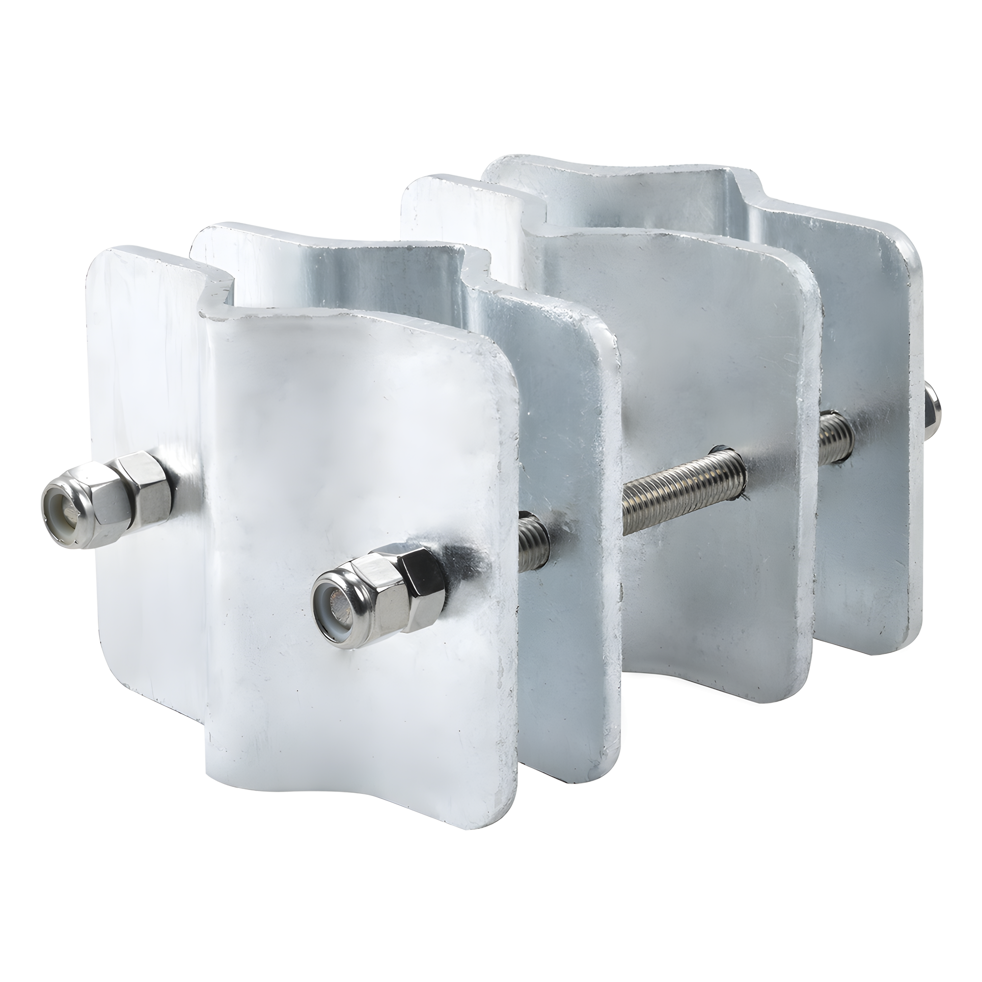 Herraje Adaptador de Mástil para Diámetros desde 3/4" hasta 2-1/4". Galv. en Caliente. — SYSCOM TOWERS · SKU SMM-K4