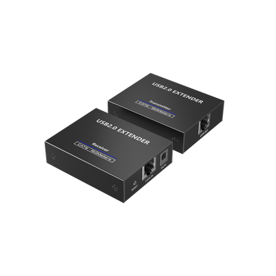 Kit EXTENSOR USB 2.0 de 4 Puertos para Distancias de Hasta 150 m | Soporta USB 2.0, USB 1.1 y USB 1.0 | UTP Cat 5e/6/6a/7 | Soporta Switch Gigabit | Ideal para Cámaras WEB, Impresoras, Escáner, Memorias, Mouse, etc.