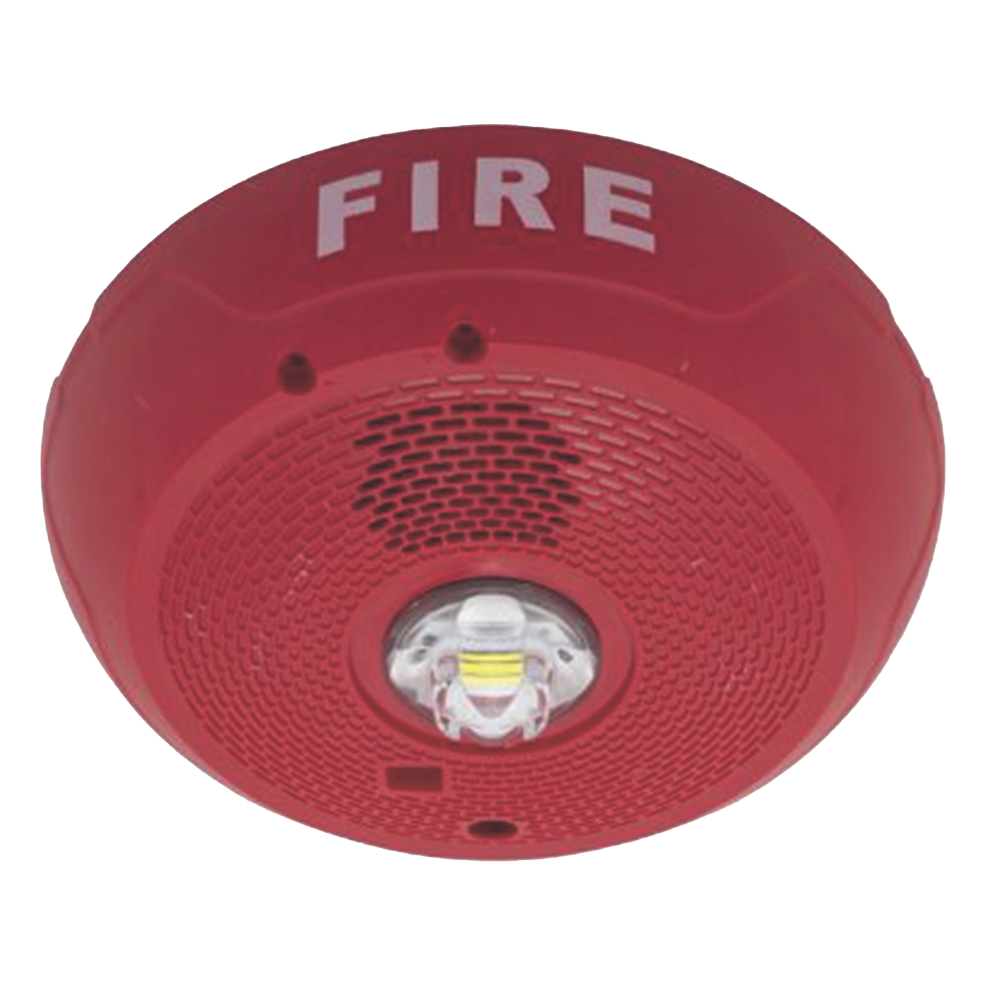 Sirena con estrobo LED de 2 hilos para techo, 24 Vcd, candela seleccionable hasta 177 cd, puntos de prueba DVM, color rojo — SYSTEM SENSOR · SKU PC2RLED