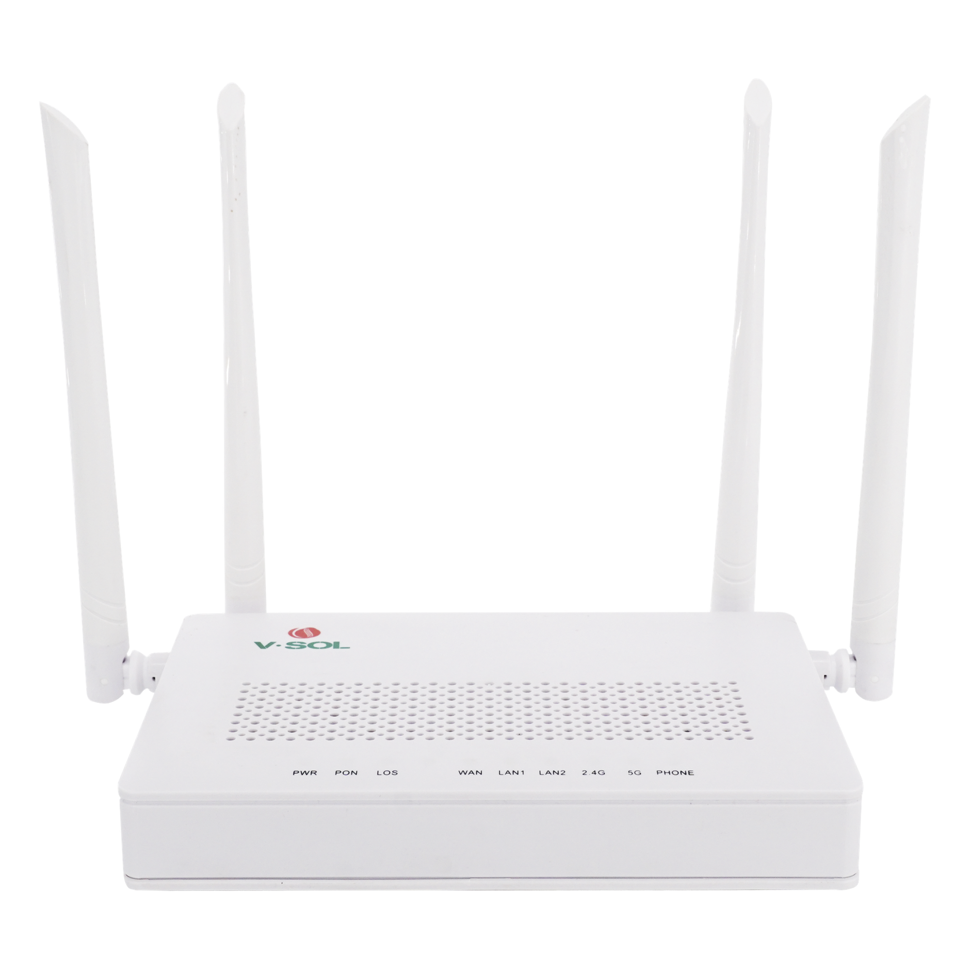 ONU Dual G/EPON con Wi-Fi AC de doble banda, 1 puerto SC/UPC + 2 puertos LAN Gigabit + 1 puerto FXS — V-SOL · SKU HG323D-AC