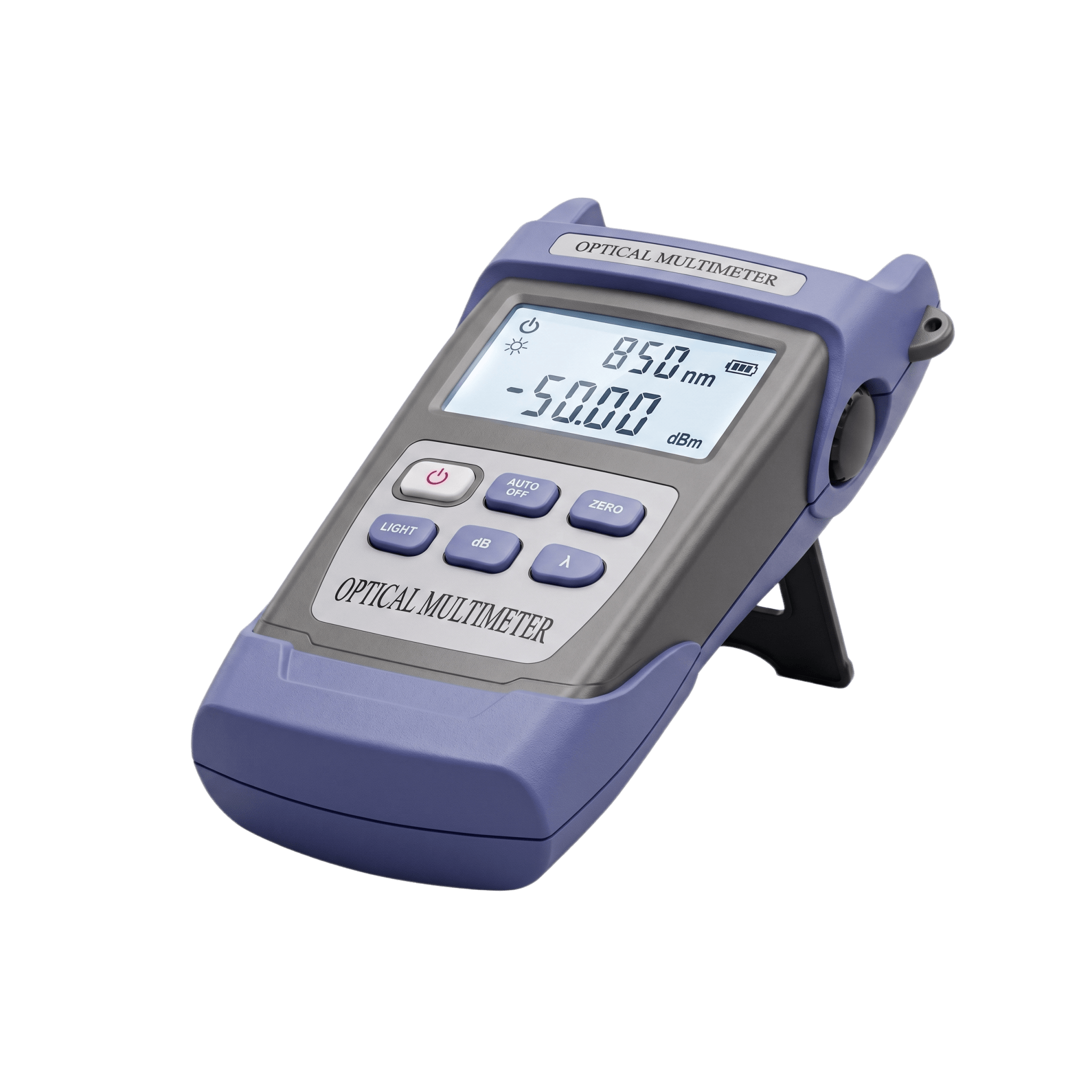 Medidor de Potencia para Fibra Óptica (OPM) / Rango de Medición de -50 a 26dBm Soporta Fibra Monomodo y Multimodo / Soporta Función VFL / Compatible con Conectores SC, FC y ST