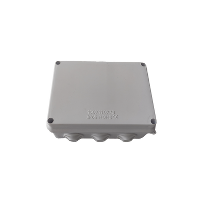 Caja de Derivación-Conexión para Exterior IP65 con 10 Entradas / 150 x 110 x 70 mm / Sellado Seguro con Empaque + 4 Tornillos / Resiste Agua, Polvo y Sol Directo
