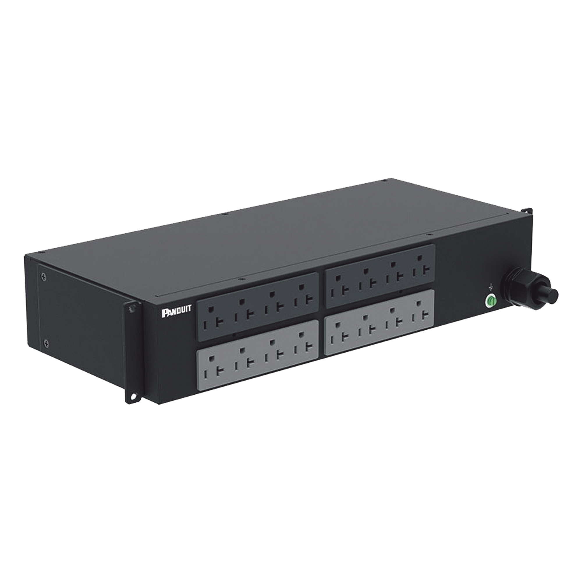 PDU Básico para Rack / 16 Salidas NEMA 5-20R / Entrada NEMA L5-30P / 30 A / 120 Vca / Horizontal 2U / Cable 3 m (9.8 ft) — PANDUIT · SKU P16B41M