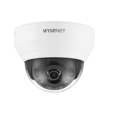 Cámara IP Tipo Domo Interior 2 Megapíxel / Lente 4mm / IR 20M / WDR 120db / H.265 & WiseStream / Micrófono Interconstruido — HANWHA VISION · SKU QND-6022R