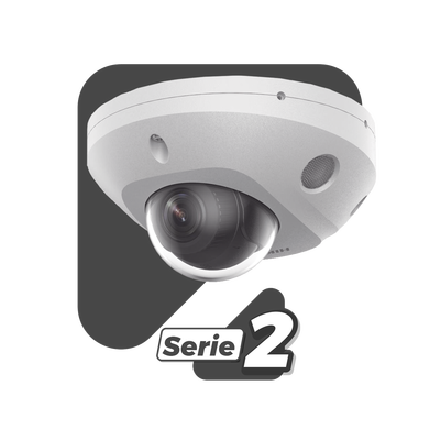 [Dual Light + 2 Micrófonos Integrados] Mini Domo IP 4 Megapixel / Lente 2.8 mm / 30 mts Luz Blanca + 30 mts IR / ACUSENSE / Exterior IP67 / IK08 / WDR 120 dB / PoE / ONVIF / MicroSD / ACUSEEK