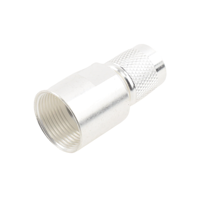 Conector TNC Macho de Rosca en 50 Ohm para cable LMR-400, 9913, 8214, CNT-400, RG8/U-SYS, RFLASH-1113, Plata/ Oro/ Teflón.