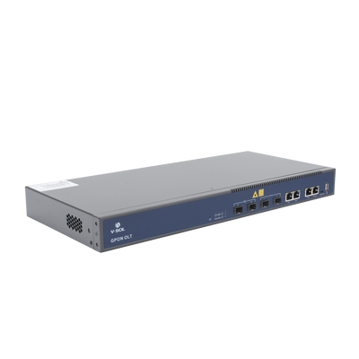 OLT de 2 puertos GPON + 4 puertos Uplink (2 puertos Gigabit Ethernet + 2 puerto SFP/SFP+) , hasta 256 ONUS