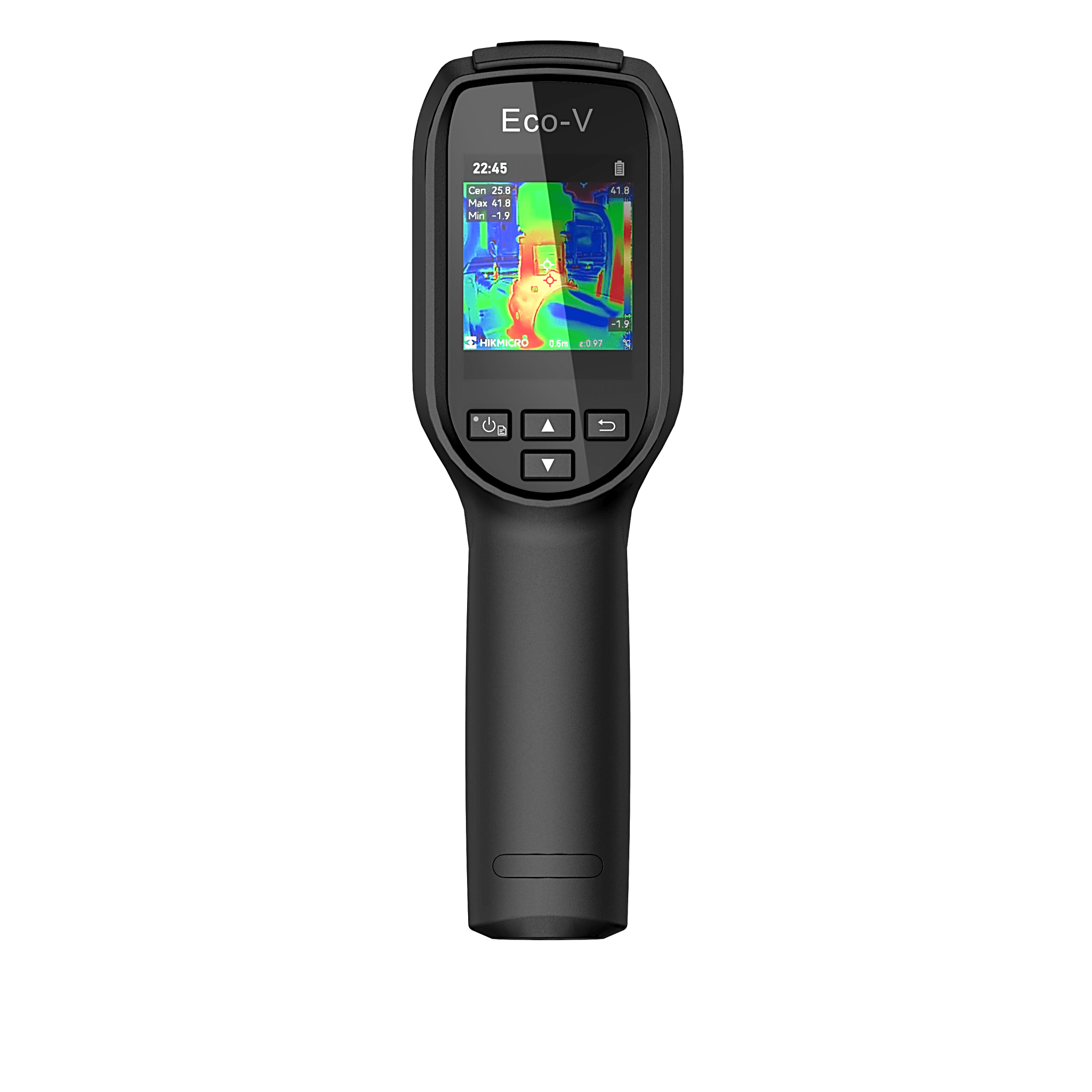 Eco-V - Cámara Termográfica Portátil / SuperIR 240 x 240 / Rango de -20°C a 550°C / Pantalla LCD 2.4" / Fusión Térmica-Visible / Memoria 4GB (30,000 imágenes) / Batería 8h