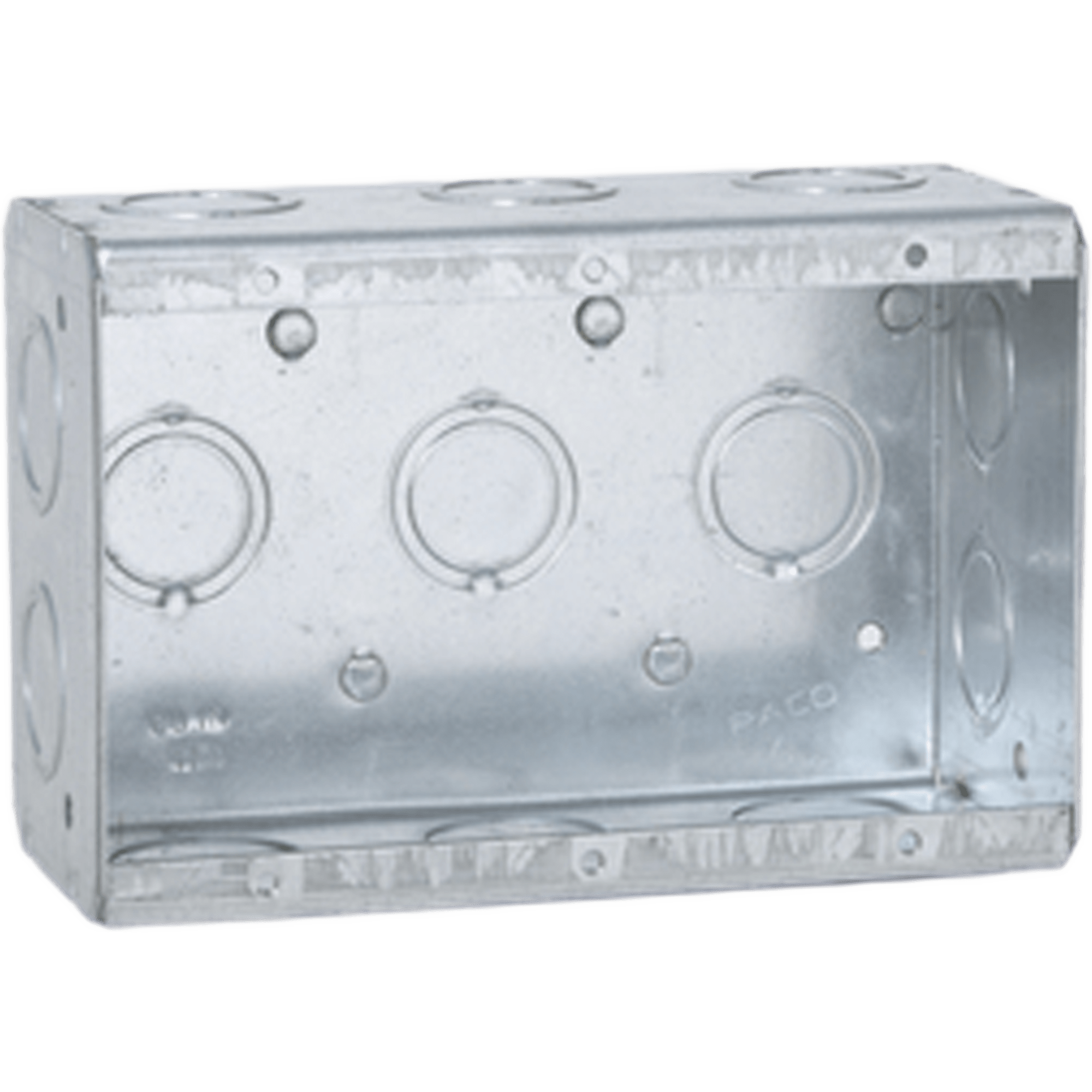Caja Multigang de 3 Gangs / Profundidad de 2-1/2" / 16 Entradas de 1/2" y 3/4".