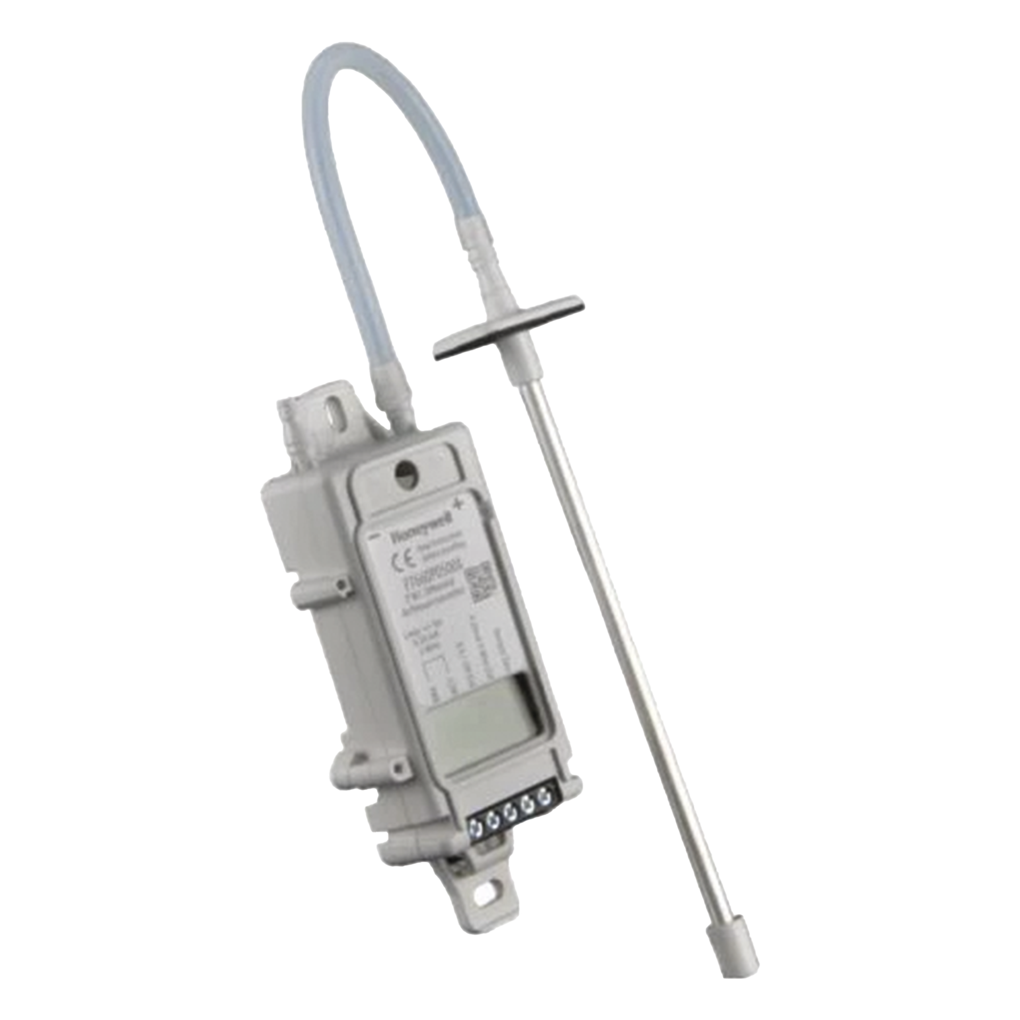 Transmisor de presión diferencial de aire para HVAC, universal, 4 rangos seleccionables 1 a 10 in WC, con sonda estática integrada o remota y display LCD — HONEYWELL BMS · SKU P7660D1000D