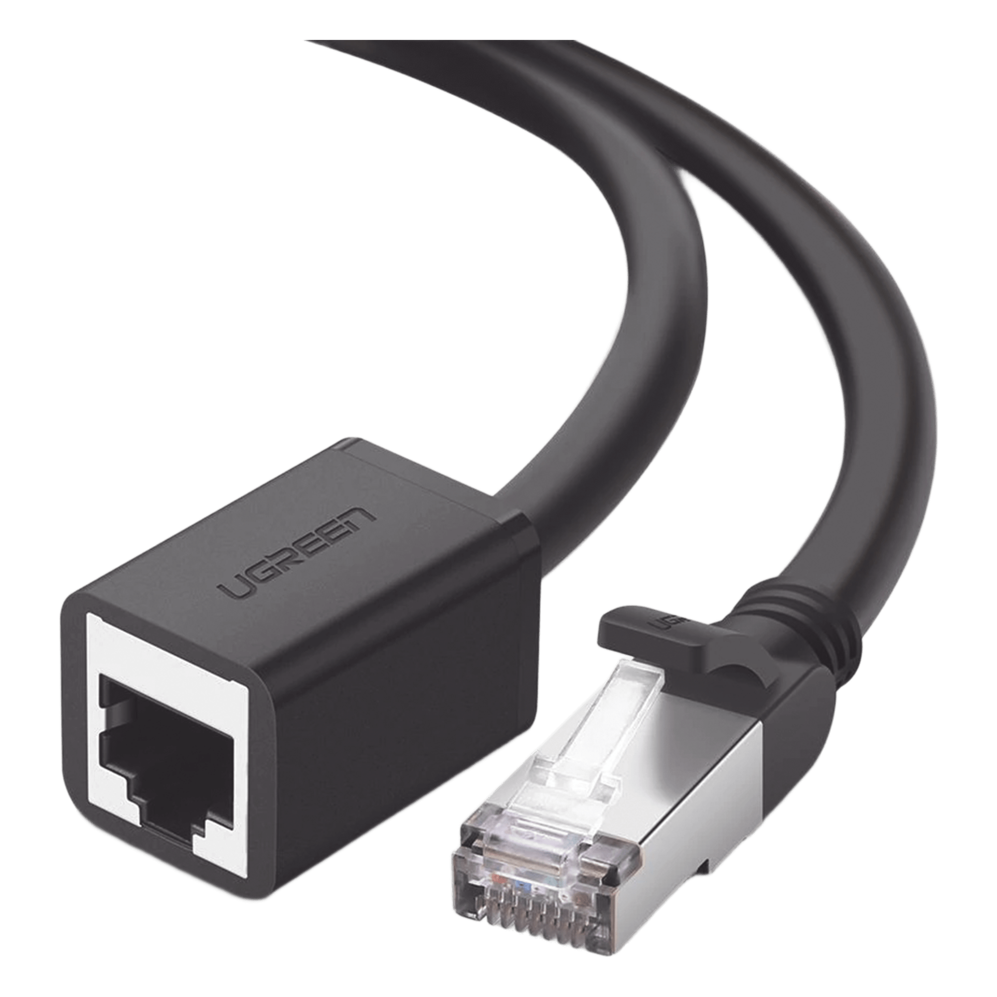 Cable de Extensión Cat6 RJ45 F/UTP / Macho a Hembra / 1m / Método de conexión 568B / Velocidad de transmisión 1000Mbps / Ancho de banda del canal 250MHz /Caja de Cobre / Negro — UGREEN · SKU 11279