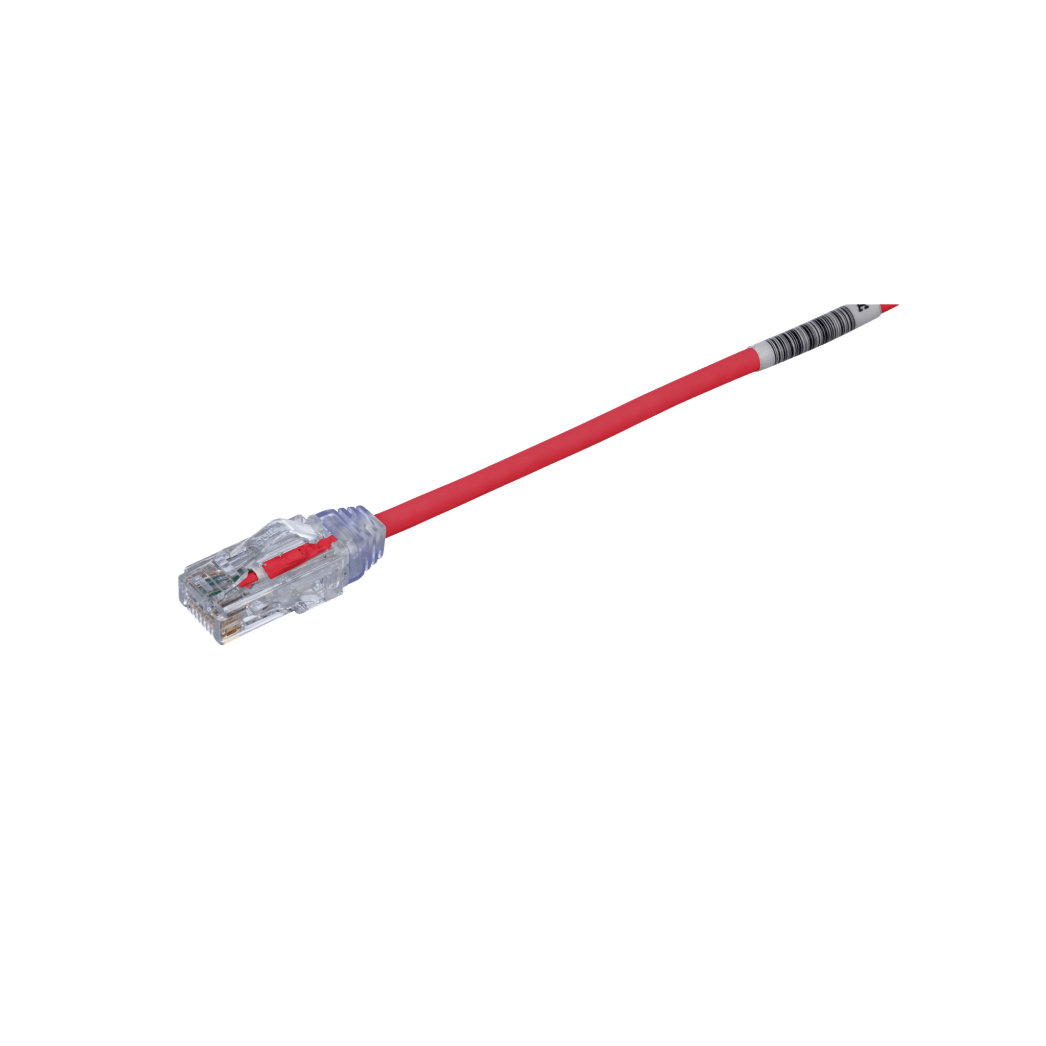 Cable de Parcheo TX6, UTP Cat6, Diámetro Reducido (28AWG), Color Rojo, 4.57 Metros (15 Pies)