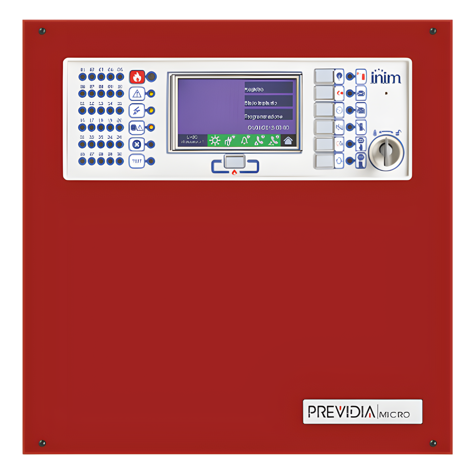 Central de Detección de Incendio / 4 a 36 Zonas / Gestión Gas 4-20 mA / Extinción EN 12094-1 / Pantalla Táctil 4.3" / Cloud Fire / 15.7 ft (4.3") Display — INIM ELECTRONICS · SKU PREVIDIA-MSR