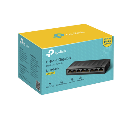 Switch para escritorio 8 puertos 10/100/1000Mbps 