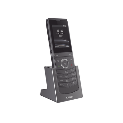 W611W es un teléfono IP Wi-Fi portátil, Resistente, Moderno diseñado para aplicaciones de comunicación móvil.