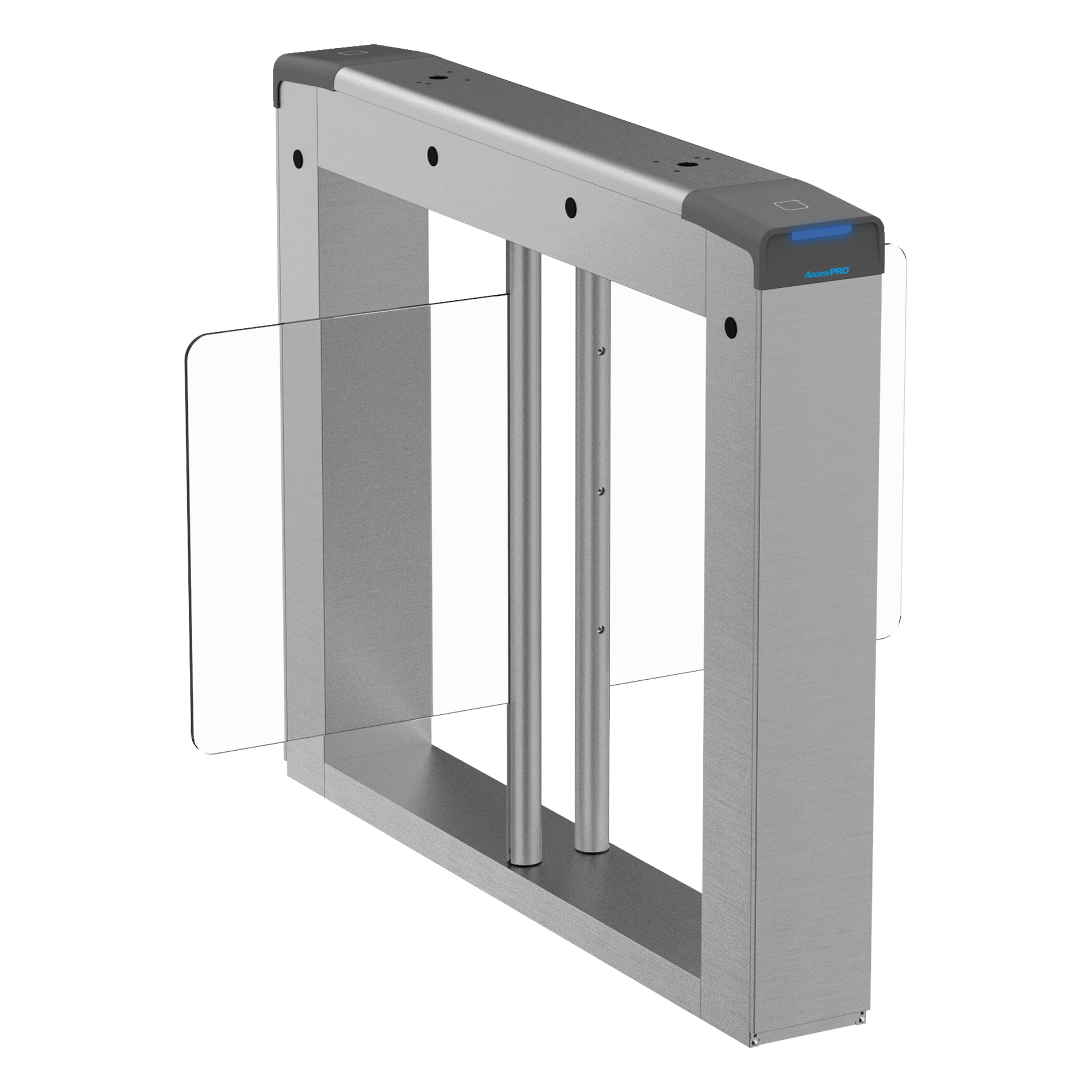 Torniquete Central para Añadir Carriles a AP-8000HD / Exterior / Acero Inoxidable SUS304 / Requiere AP-8000HD / Perforaciones listas para montaje DS-KAB6ZU1 No Incluido — ACCESSPRO · SKU AP-8000HD