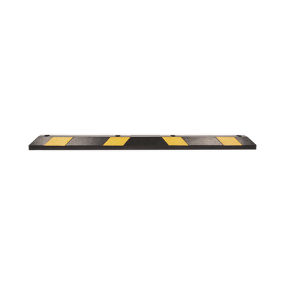 Tope Vehicular P / Estacionamiento / 183cm / Color Negro-Amarillo / 8 Franjas Reflejantes.