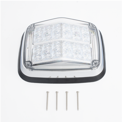 Luz de advertencia de 8 X 6", Color Rojo / Claro, SAE, IP67, Ideal para Ambulancias
