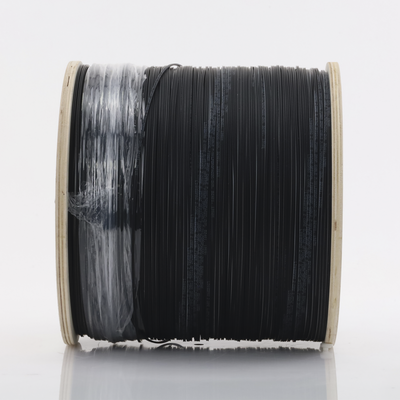 Carrete de 2 km de Fibra Óptica Drop Plana, Interior/Exterior G.657A2 Monomodo de 2 Hilos (Bifibra), Dieléctrica, Forro Negro, (No Soporta Conectores Mecánicos)