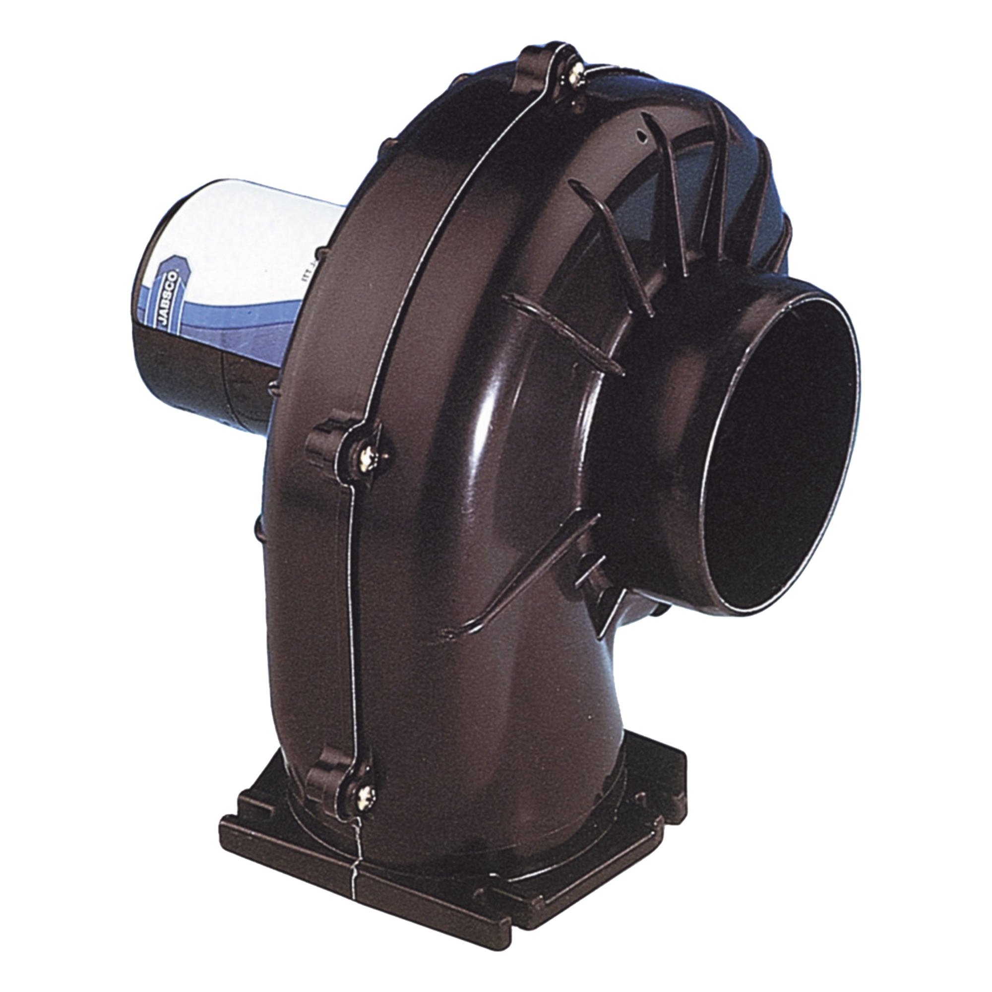 Soplador de Montaje Flexible / 75 mm (3') / 12 Vcd / Carcasa de Plástico Reforzado / Salida Multidireccional / Normativa Marina — JABSCO · SKU 34739-0010