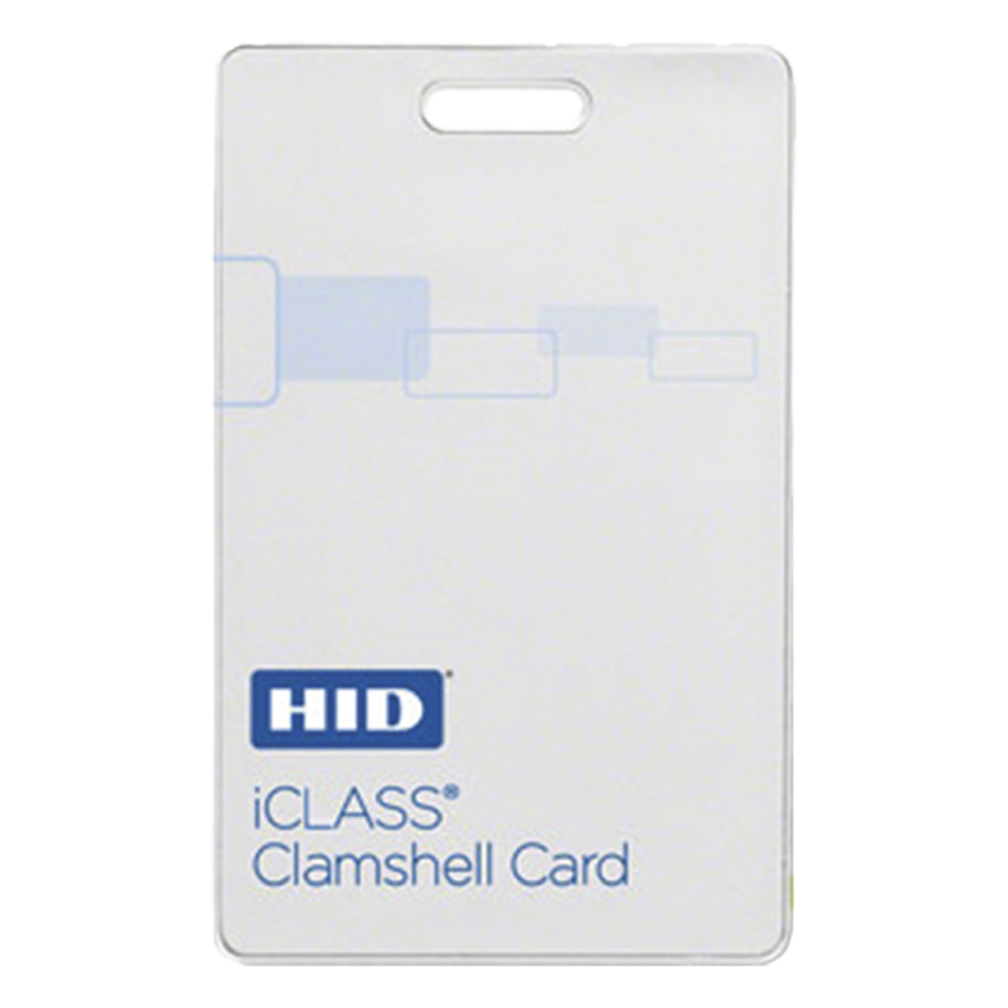 Tarjeta iClass Clamshell (Gruesa) / 2 k memoria / Garantía de por Vida — HID · SKU ICLASS2080