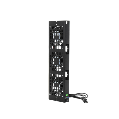 Kit de 3 Ventiladores 110 Vca (12 x 12 cm) con Clavija para Gabinete de Piso