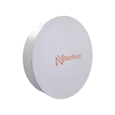 Antena Direccionales Blindada para radio C5X, B5X, C6X, B6X / tecnología Twist-on para radios de guía de onda / 4.9-6.4 GHz / Ganancia 34 dBi / Ideal para hasta 50 km / Montaje incluido.