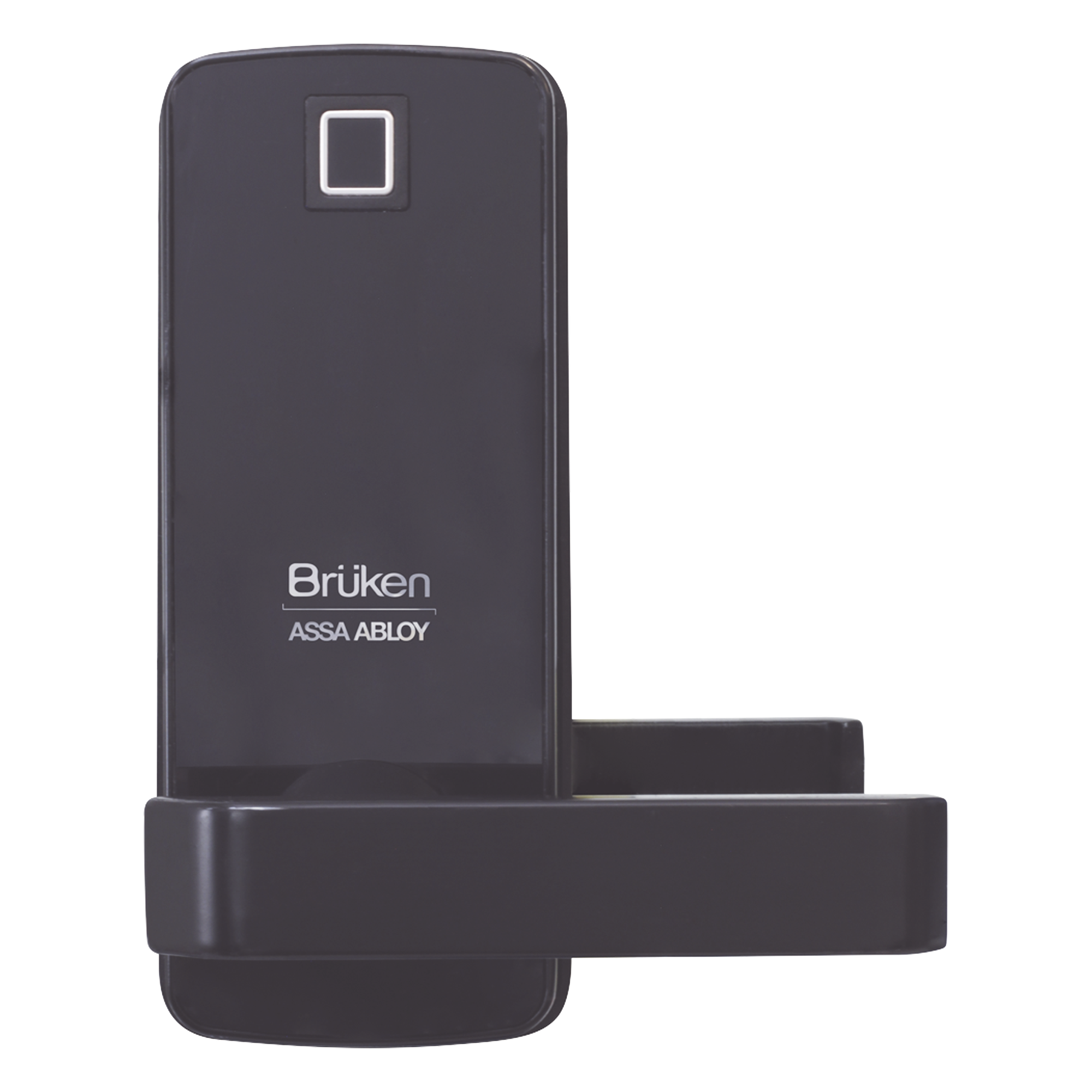 Cerrojo Electrónico con Manija y Lector de Huella/ Tarjeta para Puerta de Vidrio — BRUKEN ASSA ABLOY · SKU BRK3551