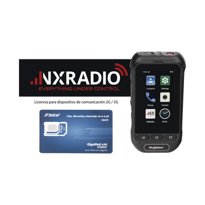 KIT Radio RG360 +12 Meses Servicio NXRADIOTERMINAL + SIM YOBI 1GB Mensual por 12 Meses · SKU RG360-KIT-SIMTEL