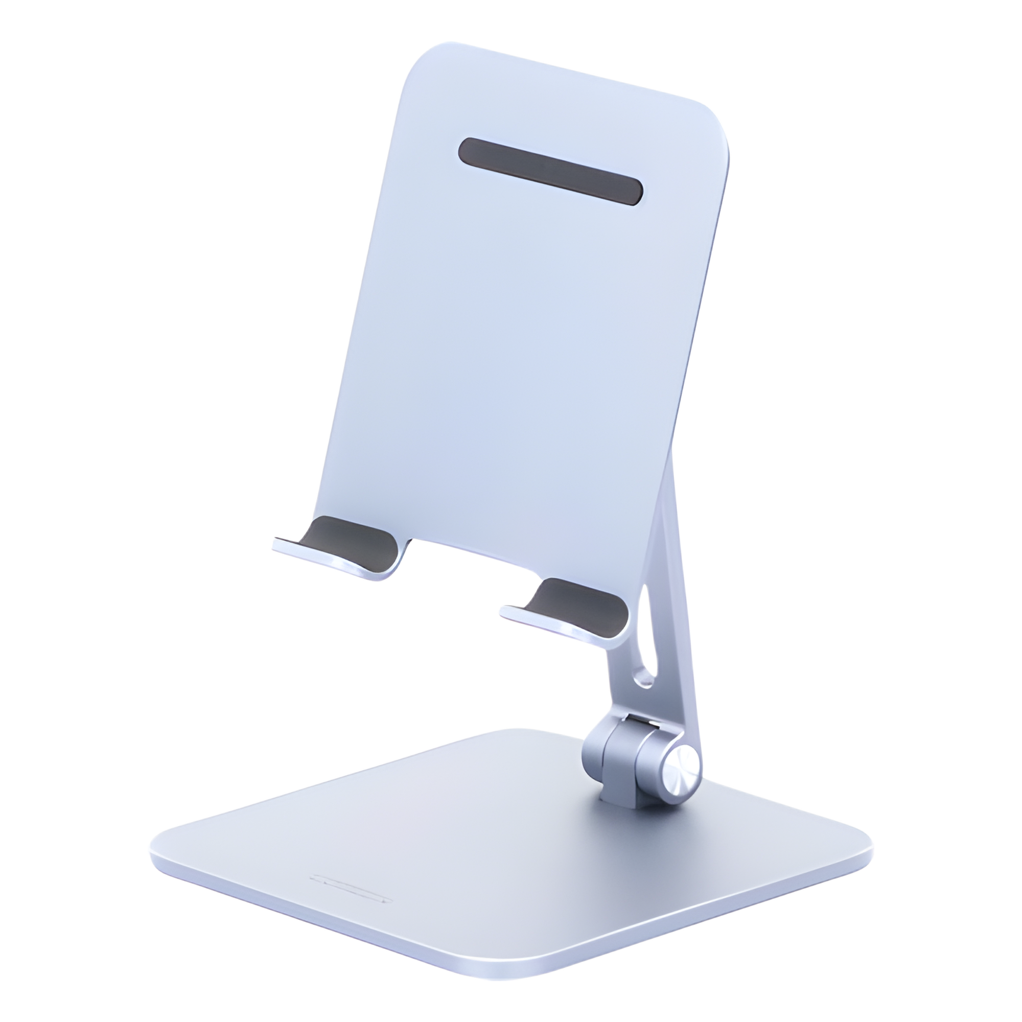 Soporte de Aluminio para IPad & Tablet | Plegable |Angulo Ajustable de 180° y 270° | Base Antideslizante | Protección de Silicona | Amplia Compatibilidad con dispositivos de 7.9'' a 12.9'' | Aluminio Solido | Color Gris