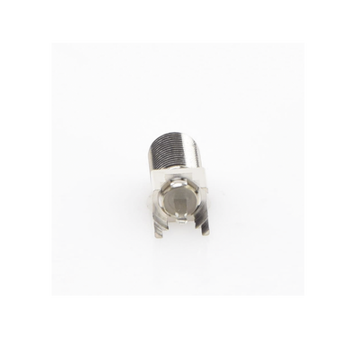 Conector F Hembra para PCB de Montaje Vertical, Níquel/ Estaño/ Polietileno.