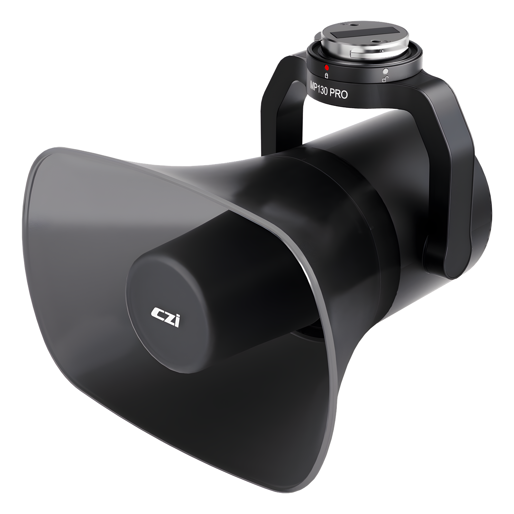 Altavoz de Largo Alcance para Drones, 130 dB de Presión Sonora, Alcance 700 m, Luz de Advertencia Multicolor, Compatible con DJI Matrice M300/M350/M400, Transmisión en Vivo, Reproducción Grabada — CZI · SKU MP130PRO