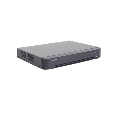 DVR 8 Canales TURBOHD + 8 Canales IP / 8 Megapixel (4K) / Audio por Coaxitron / ACUSENSE / Reconocimiento Facial / 1 Bahía de Disco Duro / Alarmas I/O / Salida de Video en 4K / H.265+