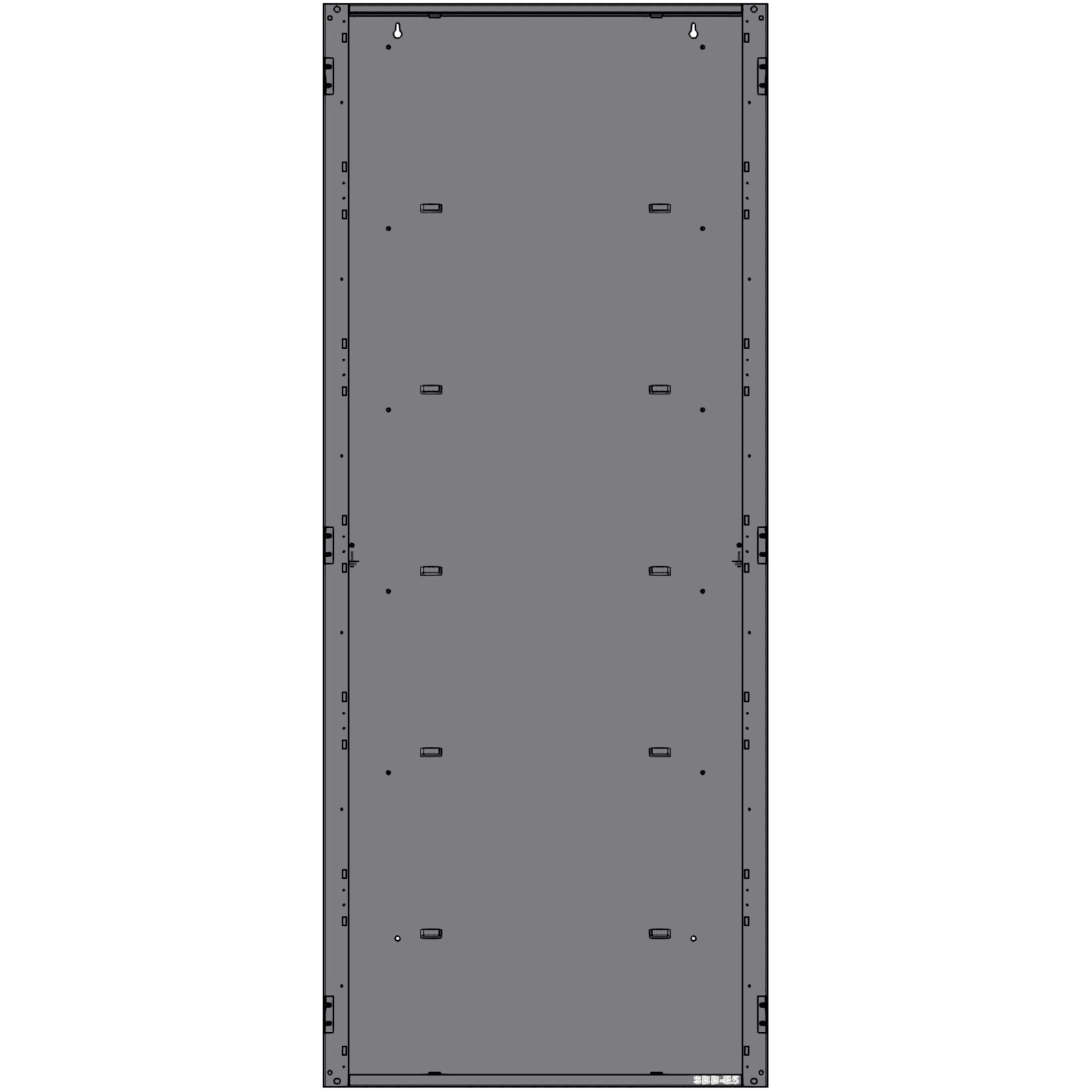 Caja Trasera para Gabinete de Panel de Alarma Contra Incendio / Cinco Niveles / Acero Calibre 16 / 25.41 x 58.96 x 5.50 pulgadas (64.5 x 149.8 x 14 cm) / Compatible con Baterías 26 Ah — NOTIFIER · SKU SBB-E5