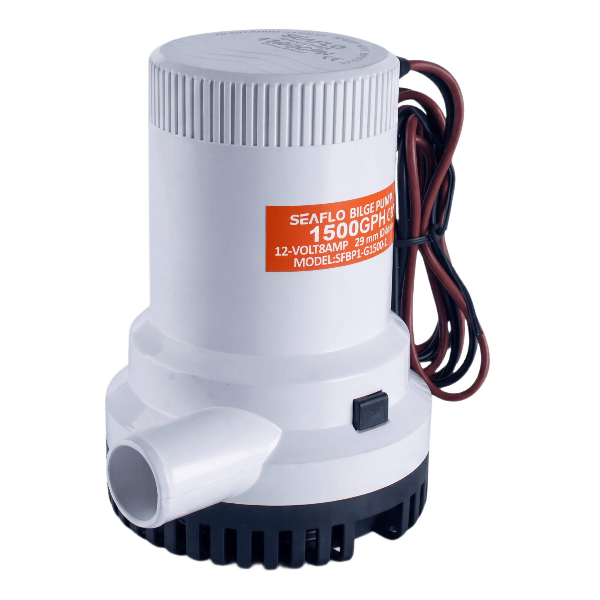 Bomba de Achique Sumergible / 1,500 GPH (5,678 LPH) / 12V CD / No Automática / Filtro Extraíble / Bajo Consumo