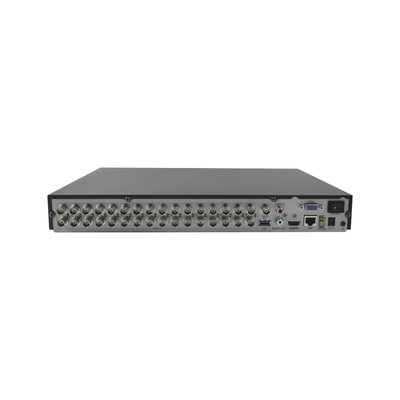 [Audio Bidireccional] DVR 32 Canales TurboHD + 8 Canales IP / 5 Megapixel Lite - 3K Lite / Acusense / Reconocimiento Facial / Audio por Coaxitron / 2 Bahías de Disco Duro / H.265+ / Salida de Video en Full HD