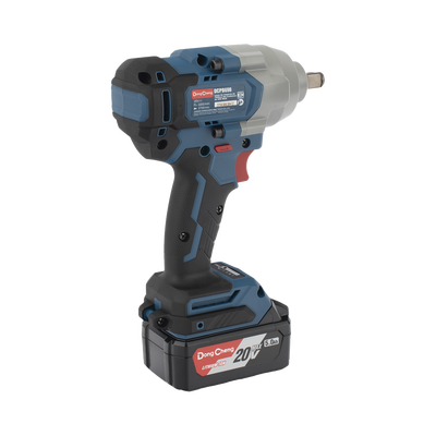 Llave de Impacto Inalámbrica de 20 V, incluye 2 Baterías de 5.0 AH, Cargador y Estuche plástico.