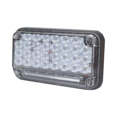 Luz de Advertencia de 7X4", Color Claro, Con Luz de Trabajo, Ideal para Ambulancias