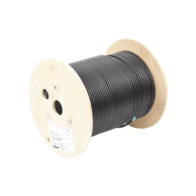 Bobina de Cable Planta Externa con Gel, de 4 Pares, Cat6A, Blindado F/UTP, Color Negro, 305 Metros (1000 Pies)
