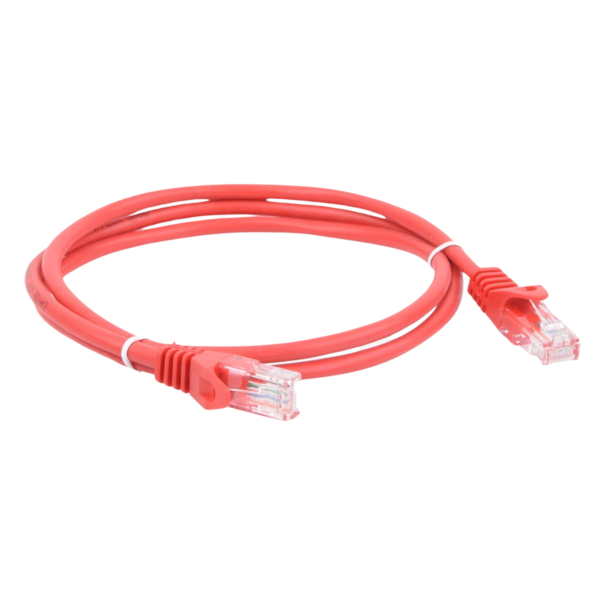 Cable de Parcheo UTP Cat6 / 0.5 m (1.64 ft) / Cobre Puro / Conectores RJ45 Chapados en Oro / Rojo