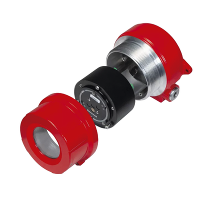 Detector De Flama Industrial Avanzado Multi-Espectro, Triple Infrarrojo (IR3), Visión 90º, Sensibilidad Variable 15 - 60m, Entradas 3/4" NPT, Protección IP66, Certificado Para Áreas Peligrosas, Aluminio Sin Cobre