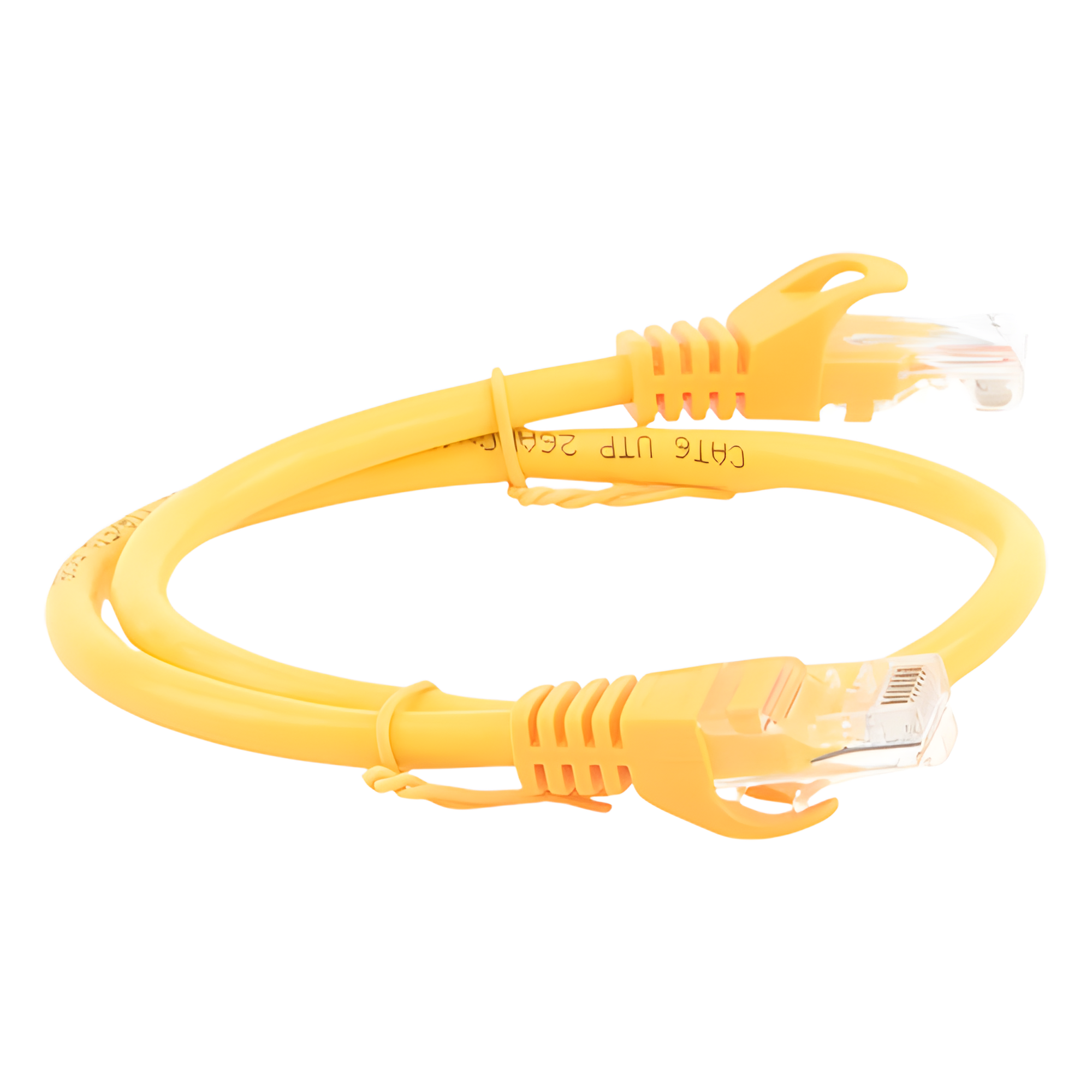 Cable de Parcheo UTP Cat6 / 0.5m (1.64 ft) / 10 Gbps / Amarillo