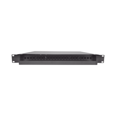Distribuidor de Fibra Óptica Deslizable, Vacío, 19 Pulgadas (48.26 cm), Acepta 24 Adaptadores LC Duplex o LC Simplex o 24 SC Simplex, 1U