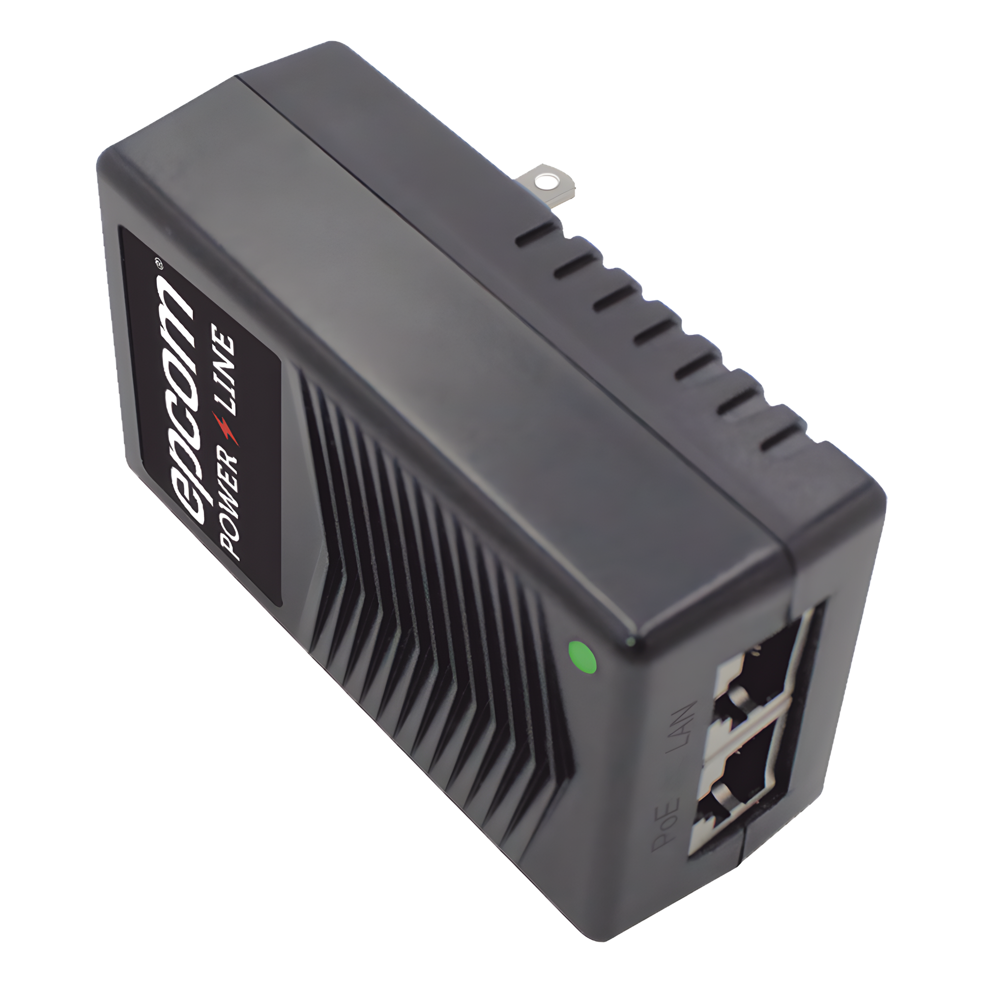 Adaptador de pared / Inyector PoE / 24 Vcc / 1 A / Controlado por chip IC / Protección contra OV, OC, SC, UV/ Fácil de instalar