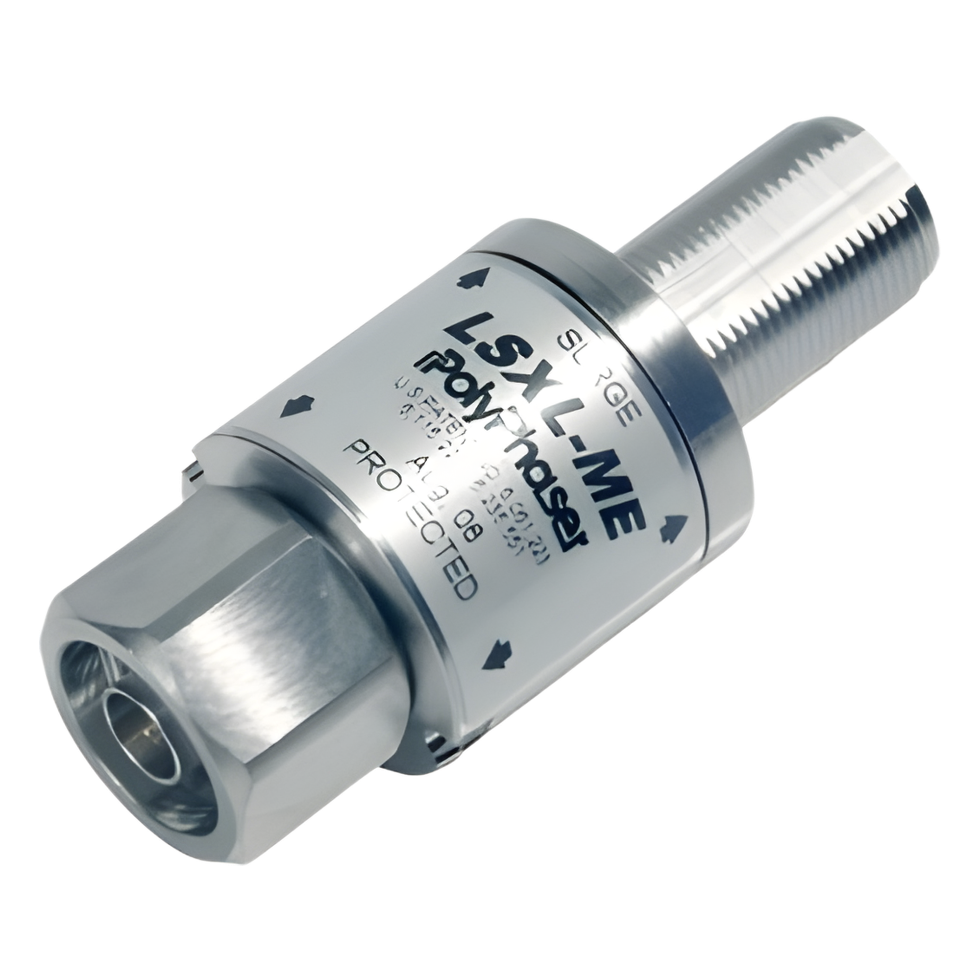 Protector Coaxial RF con Filtro / 1.8-3.8 GHz + 4.2-6.0 GHz / N Macho / Bloqueo DC / IP65 — POLYPHASER · SKU LSXL-ME