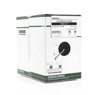 Bobina de 305 Metros (1000 Pies) de Cable / 6 x 22 AWG Blindado / Riser / Color Gris / Para Aplicaciones de Audio, Seguridad y Control